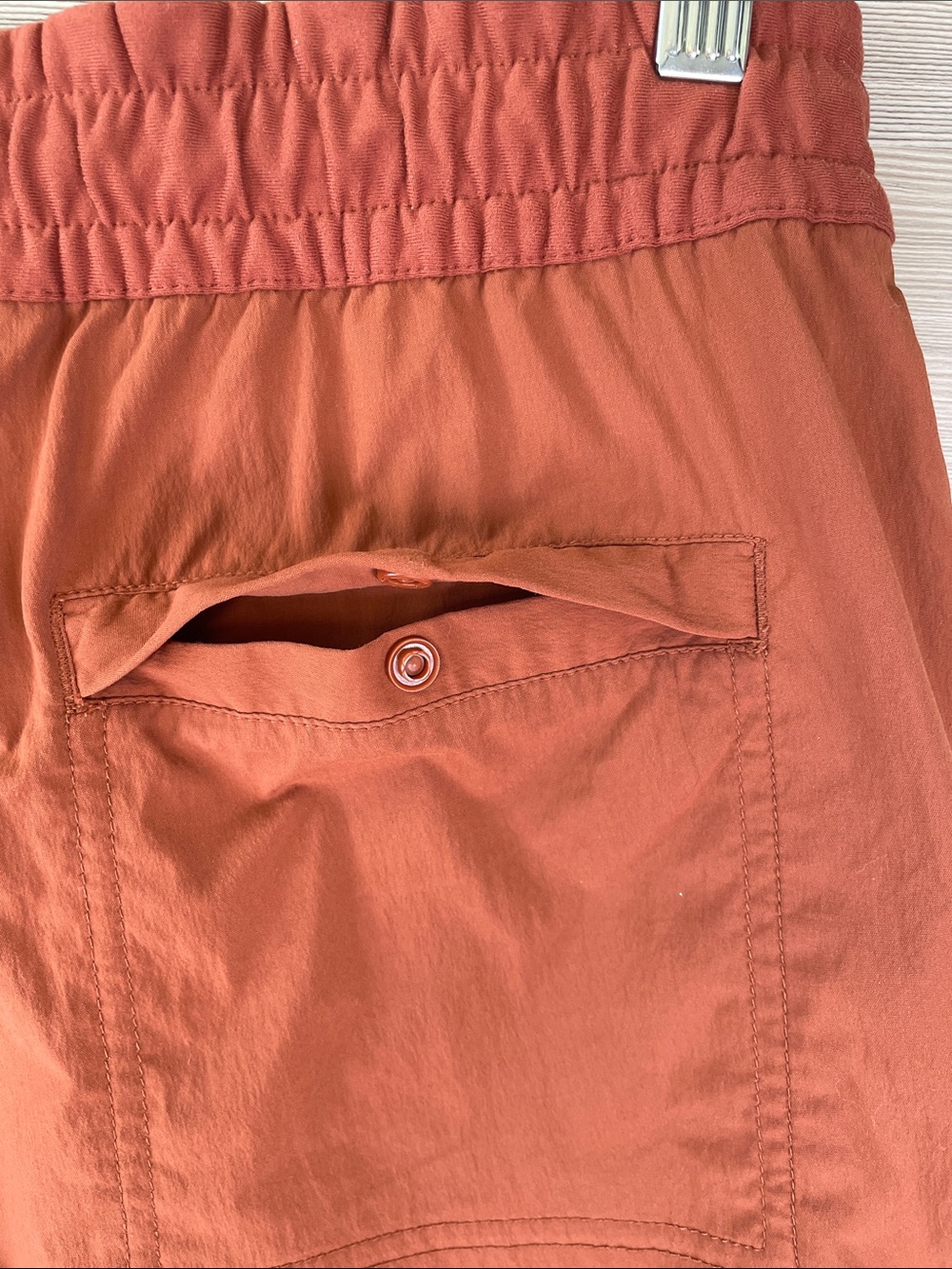 REI Rust Orange Lightweight Nylon Adventure 4 1/2” Hiking Shorts Size Small - Picture 3 of 10